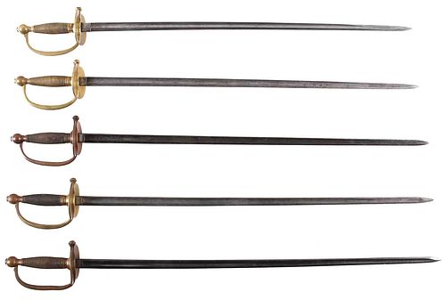 FIVE CIVIL WAR SWORDS, MODEL 1840