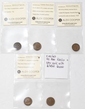 FIVE CIVIL WAR TOKENS 1.) Ben