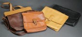 FIVE COACH LEATHER HANDBAGS AN