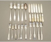 Five coin silver spoons by C.