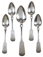 FIVE COIN SILVER SPOONSAmerica