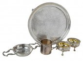 FIVE COIN SILVER TABLE ITEMSAm