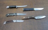 FIVE COLLECTIBLE KNIVES: "RUSS