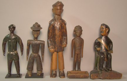 FIVE COLON ART CARVED MALE