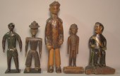 FIVE COLON ART CARVED MALE FIG