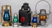FIVE COLORED GLASS LANTERNSFiv