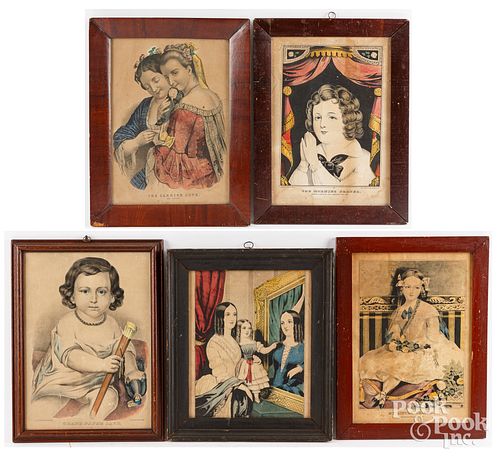 FIVE COLORED LITHOGRAPHSFive