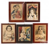 FIVE COLORED LITHOGRAPHSFive c