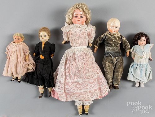 FIVE COMPOSITION DOLLSFive