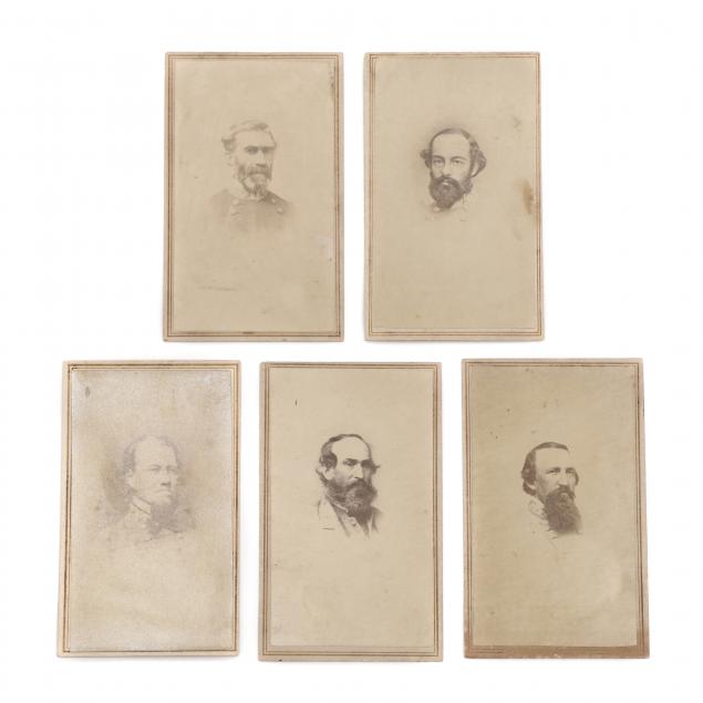 FIVE CONFEDERATE GENERAL CDVS BY