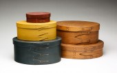 FIVE CONTEMPORARY BENTWOOD PAN