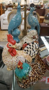 FIVE CONTEMPORARY GLAZED POTTE