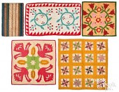 FIVE CRIB AND DOLL QUILTS, LAT