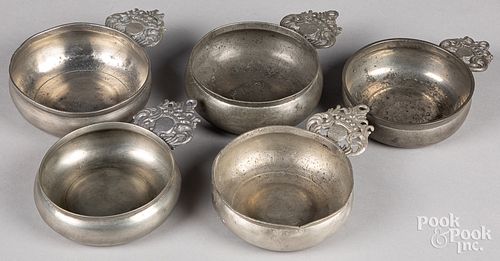 FIVE CROWN HANDLED PEWTER