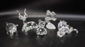 FIVE CRYSTAL SWAROVSKI FIGURIN