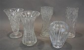 FIVE CRYSTAL VASESFive Crystal