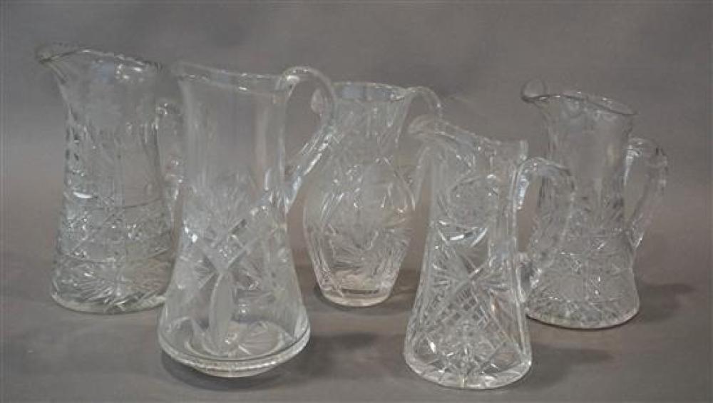 FIVE CUT CRYSTAL PITCHERSFive Cut