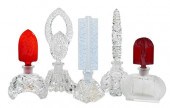 FIVE CZECH CUT CLEAR GLASS PER