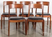 FIVE DANISH MODERN ROSEWOOD CH