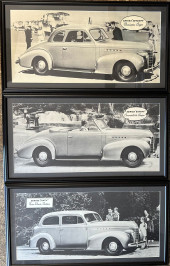 FIVE DEALER FRAMED UNDER GLASS