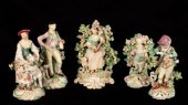 Five Derby figures, a pair she