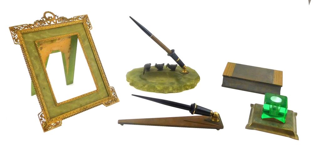 FIVE DESK ACCESSORIES, INCLUDING: