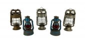 FIVE DIETZ LANTERNS 20TH CENTU