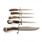 FIVE DIFFERENT STAG HANDLED LI