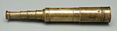 Five-draw French brass telescope,