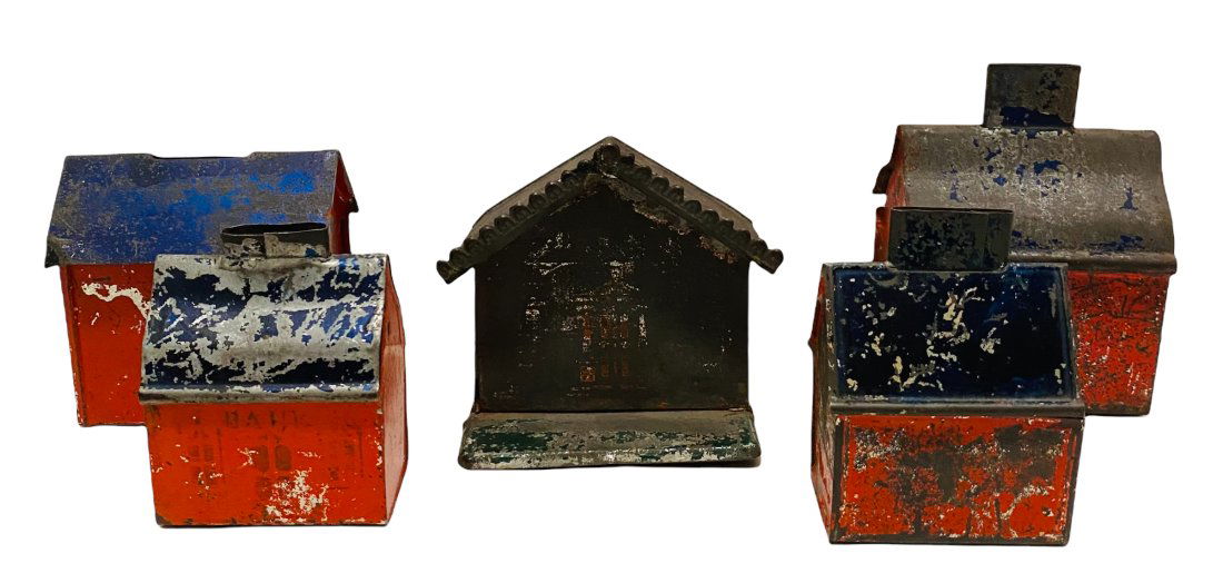 FIVE EARLY AMERICAN TIN