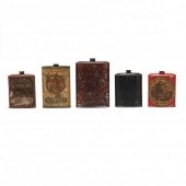 FIVE EARLY GUN POWDER TINS 187