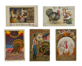 FIVE EARLY THANKSGIVING POSTCA
