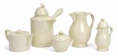 FIVE EARLY WEDGWOOD CREAMWARE