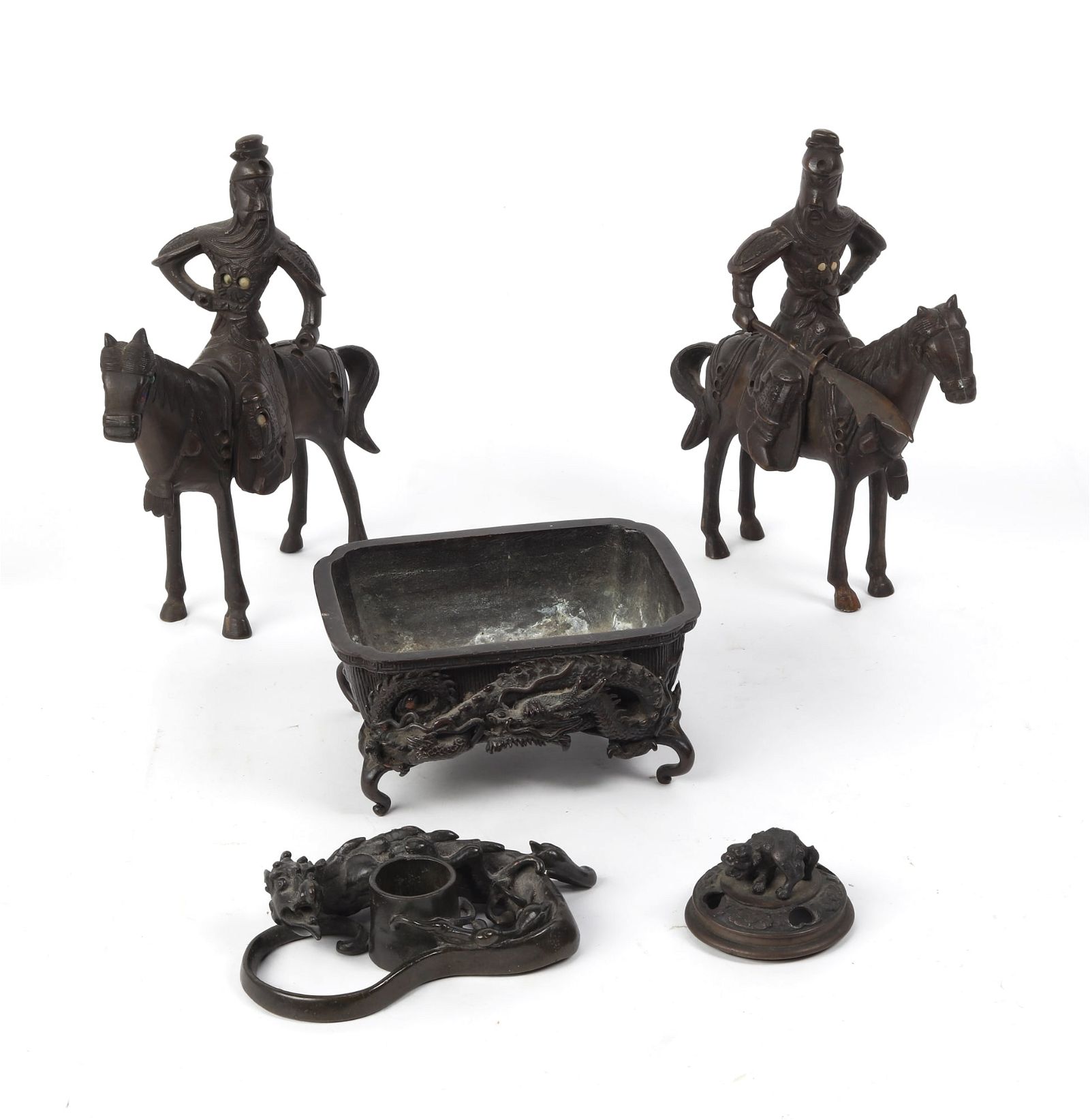 FIVE EAST ASIAN BRONZE