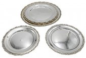 FIVE EGYPTIAN SILVER PLATESFiv