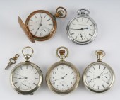 FIVE ELGIN POCKET WATCHES1: 18