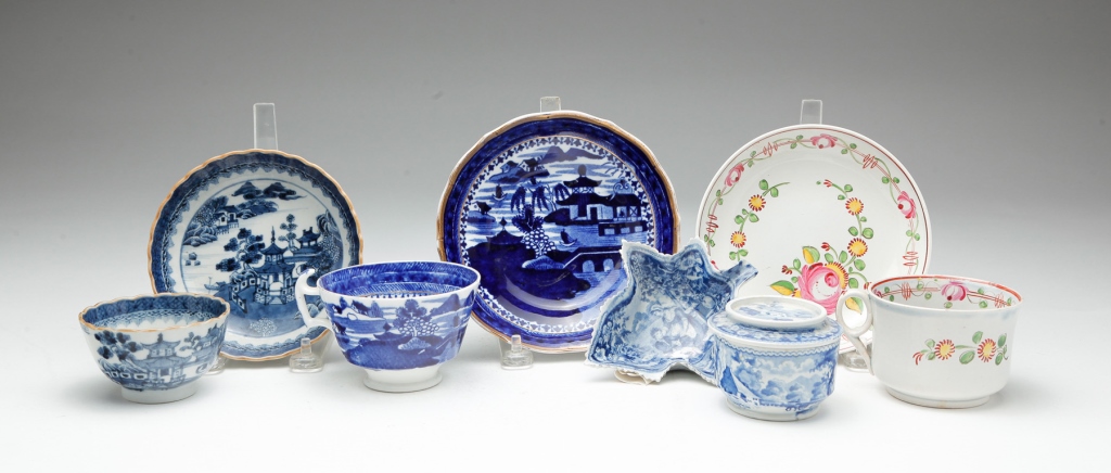 FIVE ENGLISH CERAMICS. Nineteenth