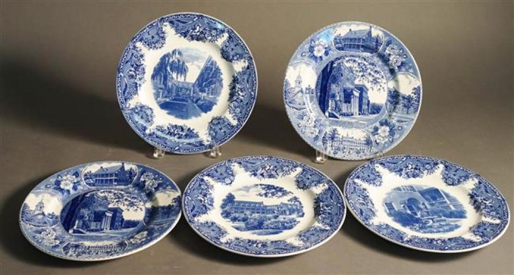 FIVE ENGLISH HISTORICAL BLUE