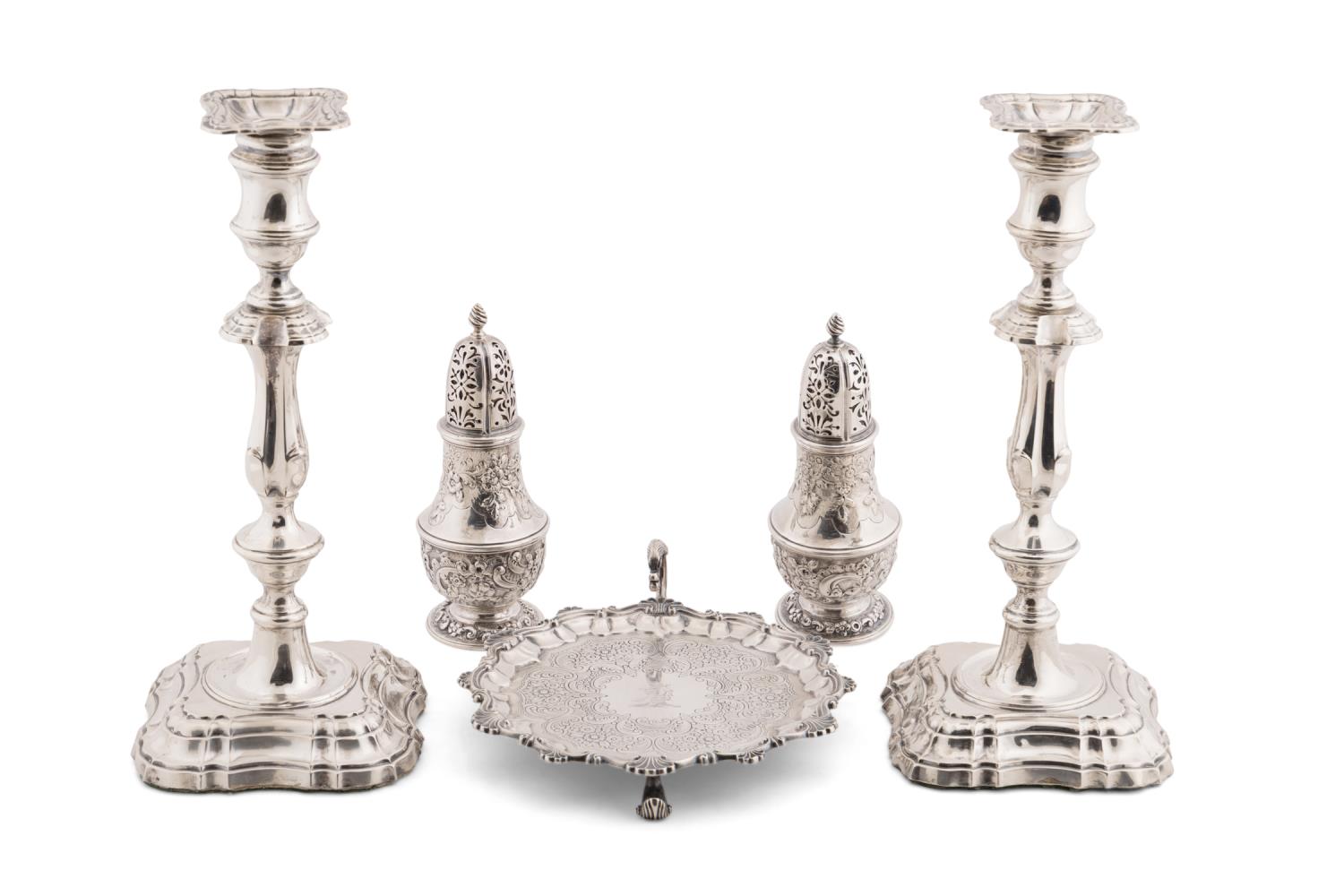 FIVE ENGLISH STERLING SILVER