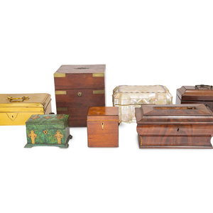 Five English Tea Caddies and