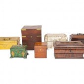 Five English Tea Caddies and T