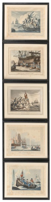 FIVE ENGLISH WHALING-THEMED LI