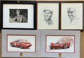FIVE EURO RACING RELATED ITEMS
