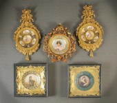FIVE EUROPEAN PORCELAIN PICTOR