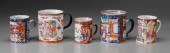 Five Export Porcelain Mugs Chi