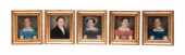 FIVE FAMILY PORTRAITS. Possibl