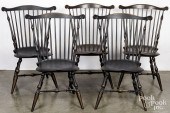 FIVE FANBACK WINDSOR CHAIRSFiv