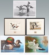 Five Federal duck stamp prints