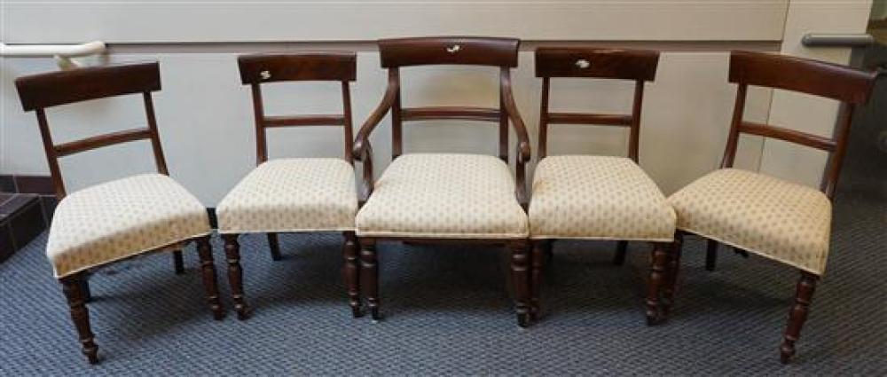 FIVE FEDERAL STYLE MAHOGANY