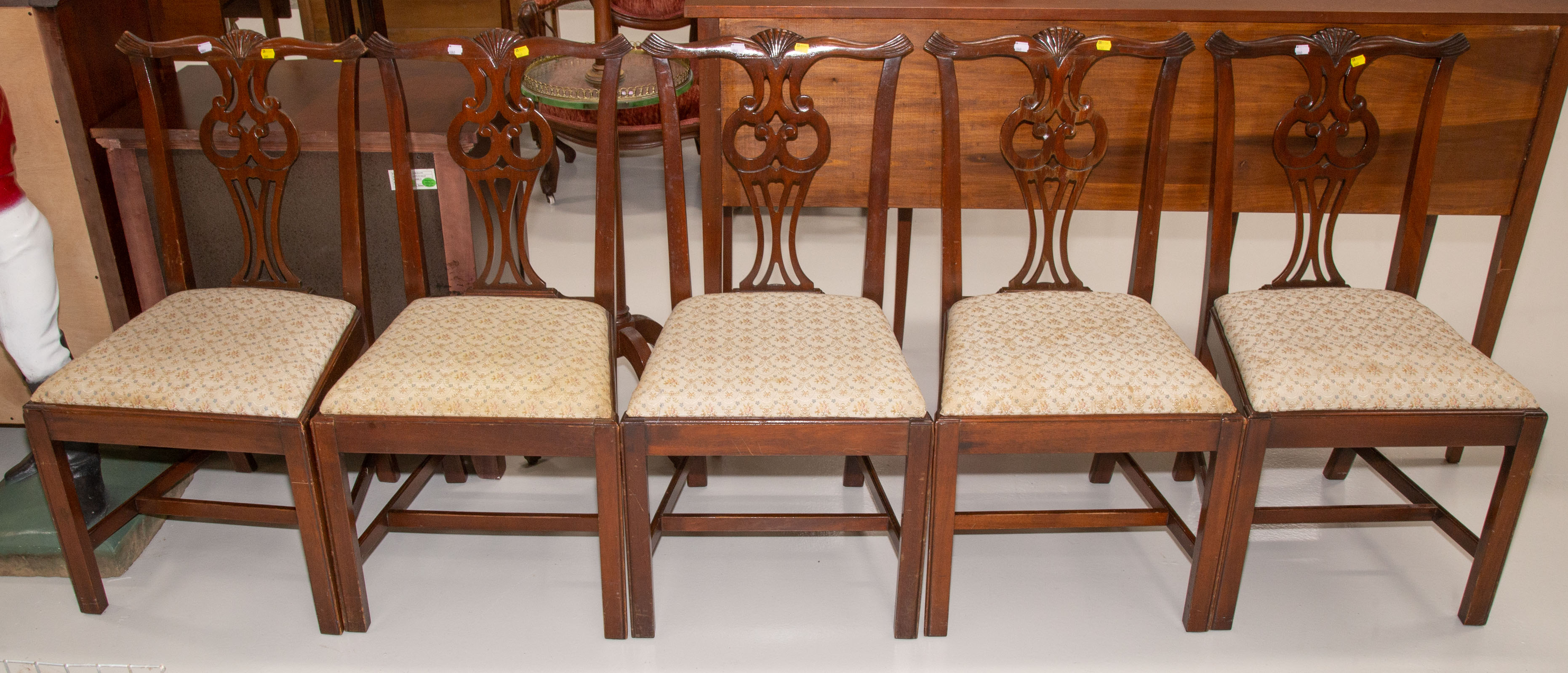 FIVE FEDERAL STYLE MAHOGANY SIDE